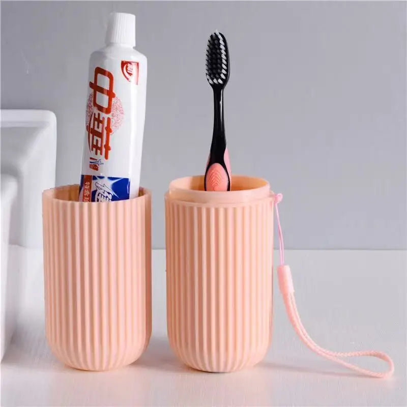 Portable Toothpaste Toothbrush Protect Holder Case Travel Camping Storage Box Organizer Travel Toiletries Storage Cup New Cre