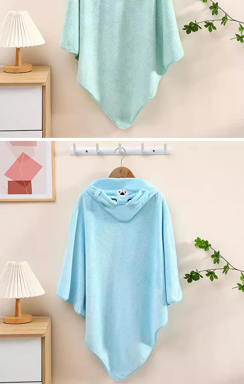 Soft Baby Bath Towel & Swaddle Wrap - Absorbent Newborn Blanket