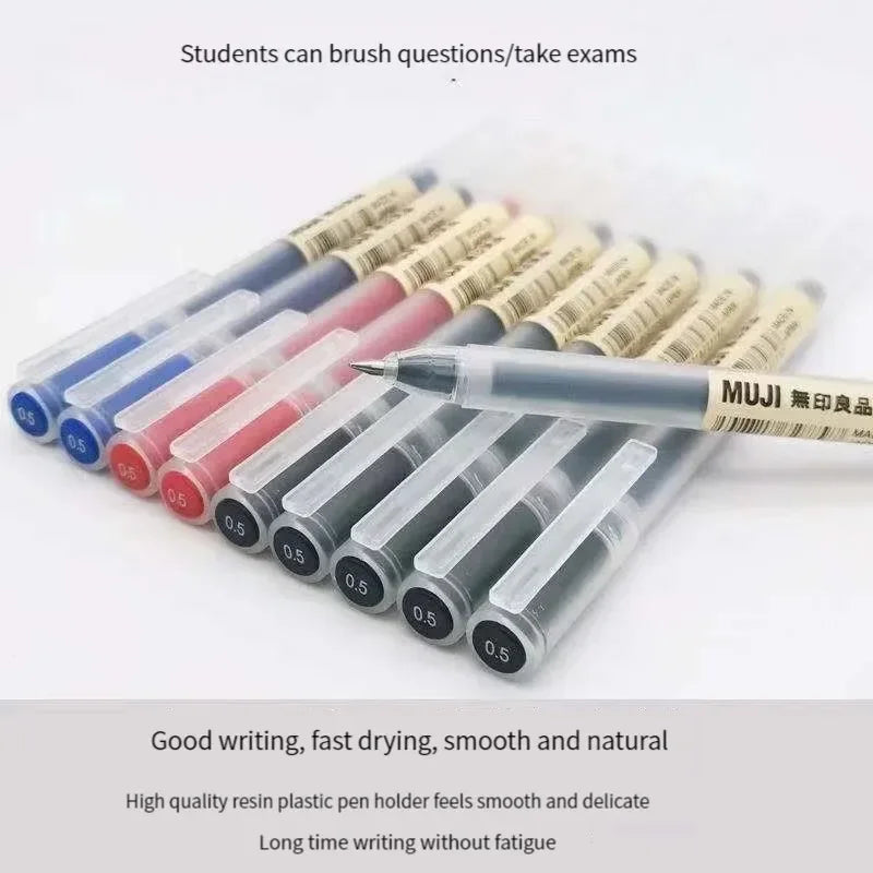 Japanese-Style Kawaii Gel Pens – 6 or 8-Pack in Black, Blue & Red, 0.38mm or 0.5mm for School & Office (Mixed Colour Sets Ava