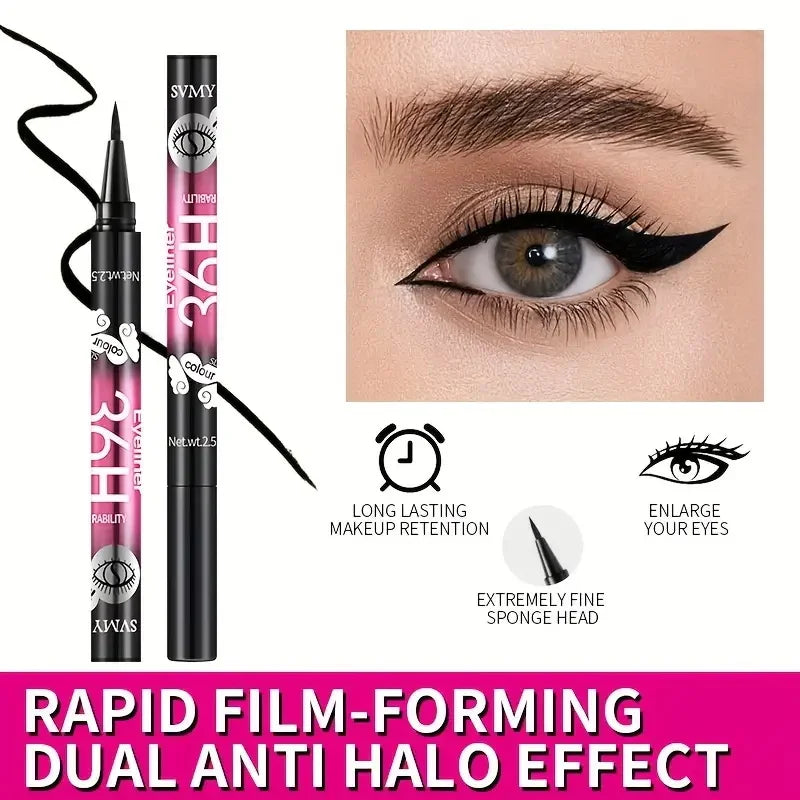 12 PCS Hot Make Up Ultimate Black Liquid Eyeliner Long-lasting Waterproof Eye Liner Pencil Pen Nice Makeup Cosmetic Beauty To
