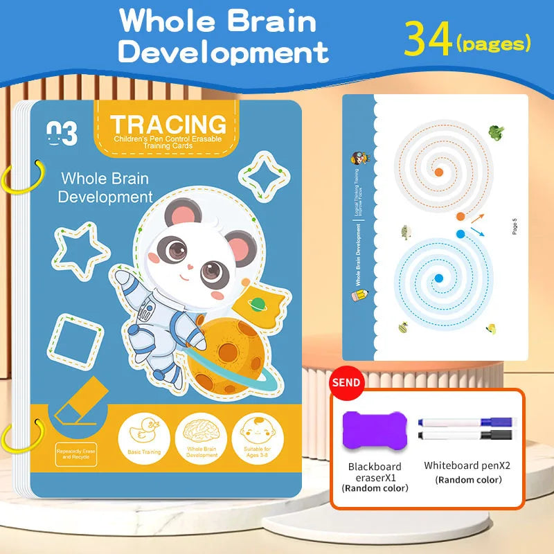 Reusable Kids Practice Book Set – 34 Page
