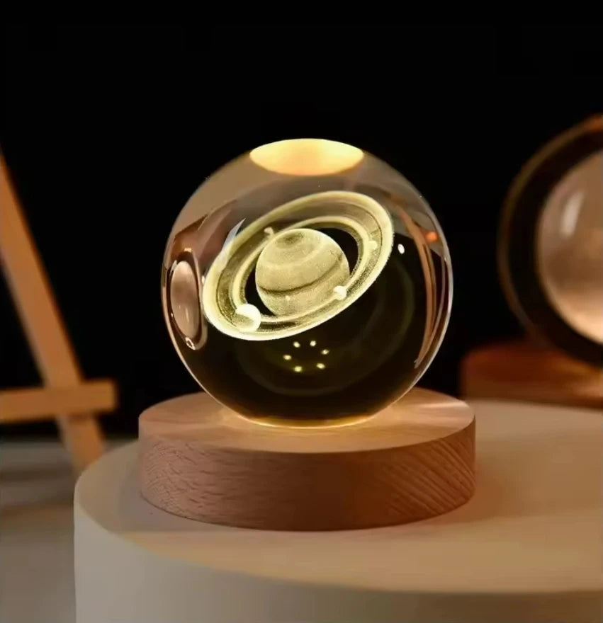 Crystal Ball 3D Atmosphere Saturn Solar System MoonPlanets Crystal Ball Glass Ball Home Decoration Valentine's Day Gift Ornam