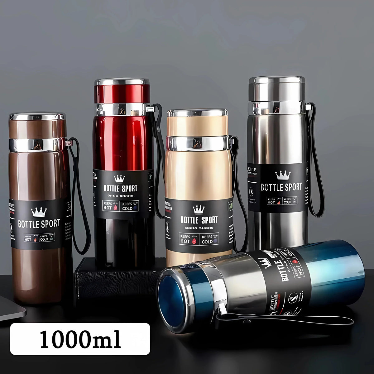 1L Thermal Water Bottle Keep Cold and Hot Water Bottle Thermos for Water Tea Coffee Vacuum Flasks Stainless Steel Thermos Bot
