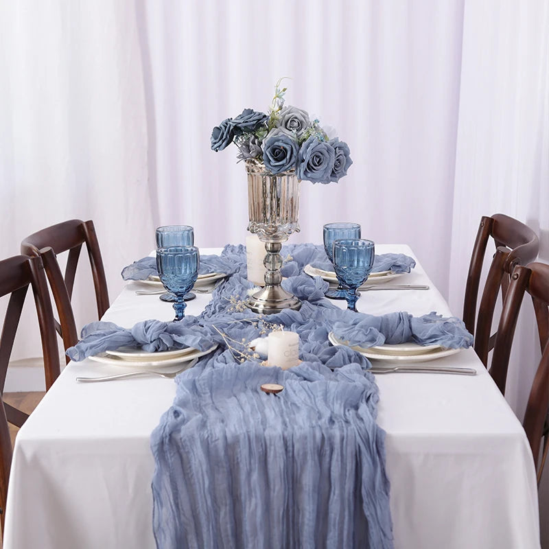 Wrinkle Cheesecloth Table Runner - Wedding & Holiday Decor