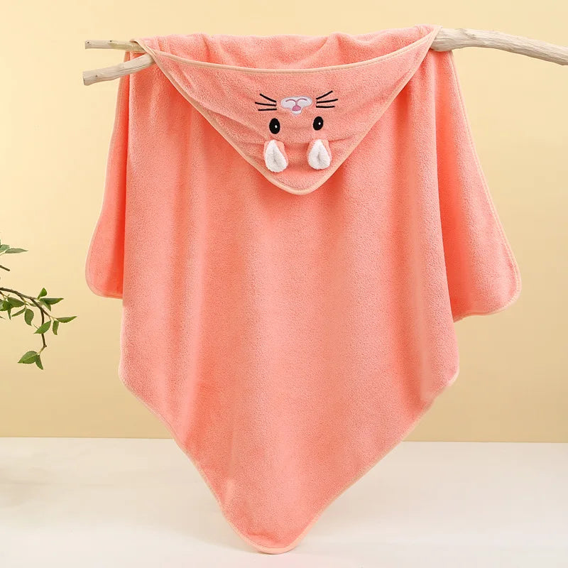 Soft Baby Bath Towel & Swaddle Wrap - Absorbent Newborn Blanket