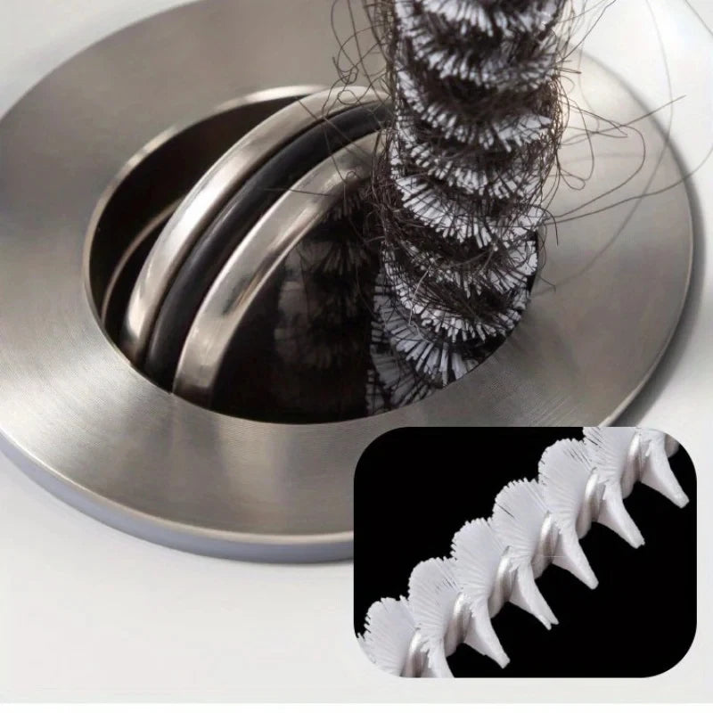 45cm Pipe Dredging Brush Flexible Bathroom Hair Sewer Sink Cleaning Brush Bendable for Home Kitchen Sink Bathroom Hair Sewer
