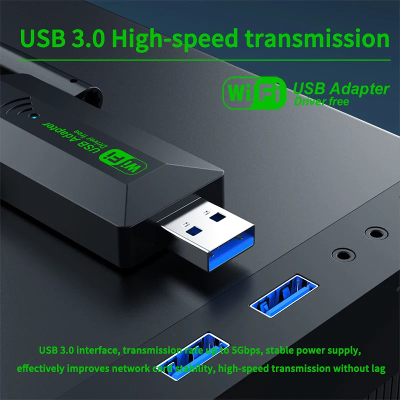 1200Mbps Dual-Band WiFi USB 3.0 Adapter (2.4G/5GHz)