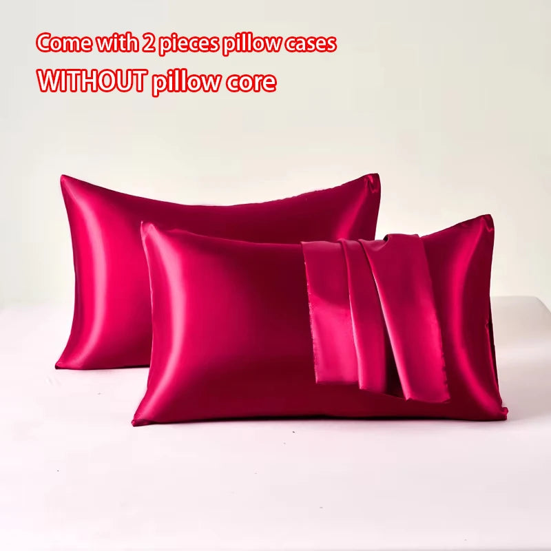 Cooling Satin Pillowcase Set - Smooth & Breathable (2-Pack)