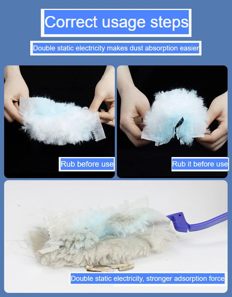10-Count Disposable Duster Refills Compatible with Swiffer Dusters