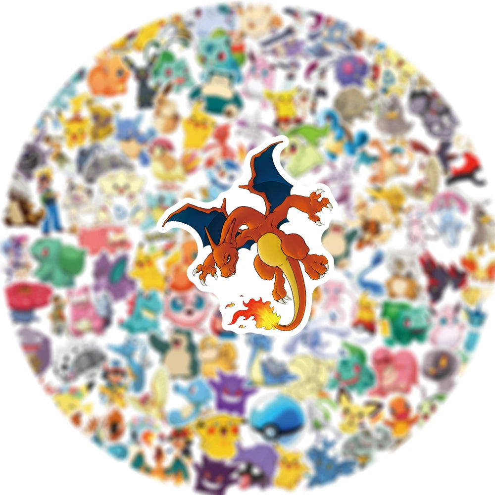 Pokémon Anime Stickers – Pikachu Kawaii Sticker Pack for Laptops, Skateboards & More