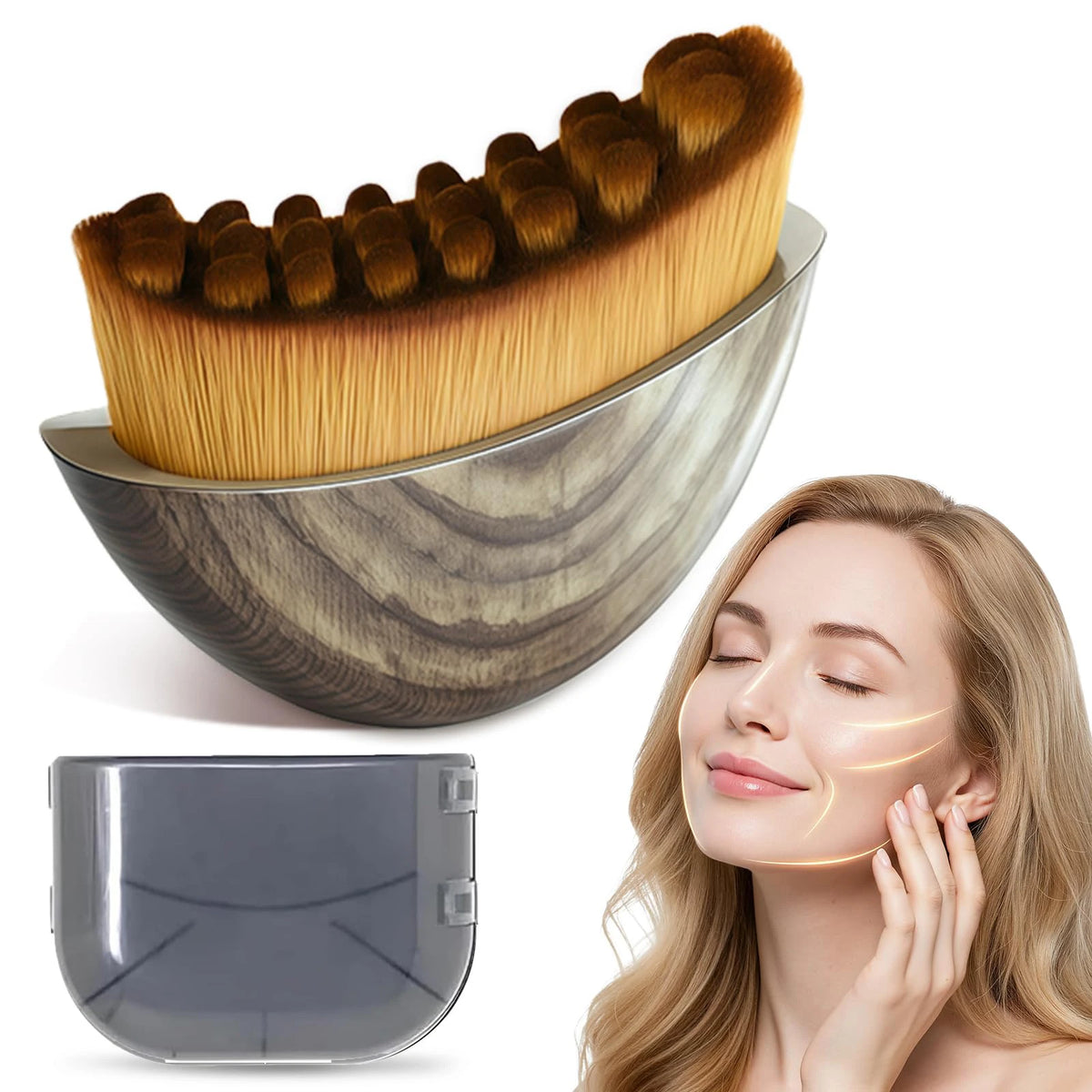 Lymphatic Contour Face Brush – Facial Drainage Massager & Skin Sculpting Tool