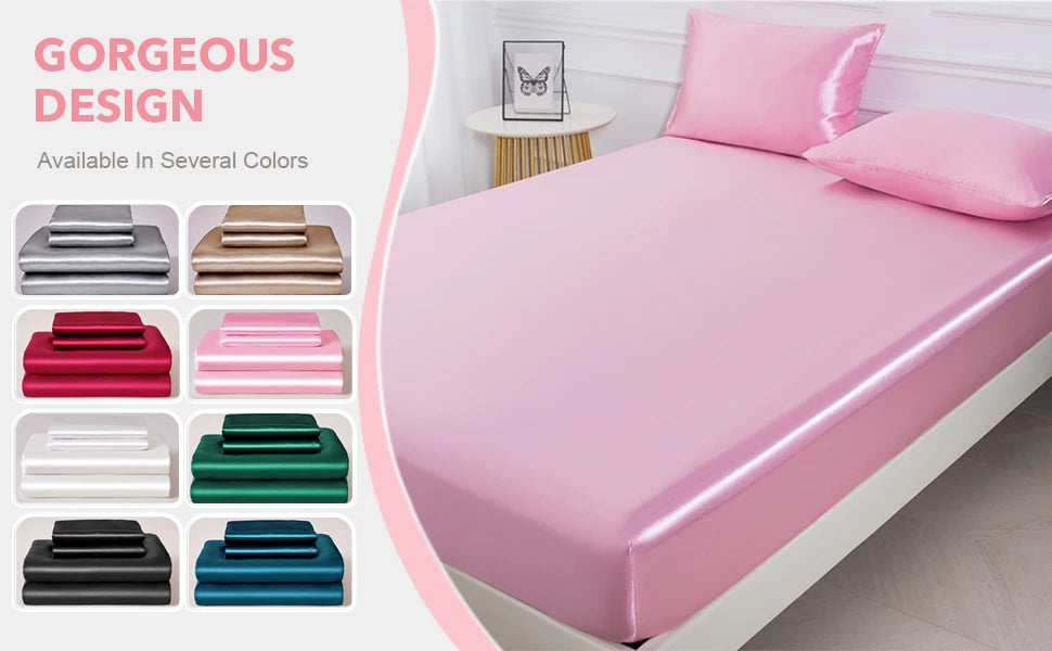 Cooling Satin Pillowcase Set - Smooth & Breathable (2-Pack)