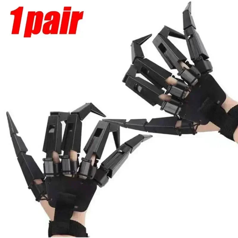 Articulated Skeleton Ghost Claw Finger Extensions – Realistic Horror Halloween Cosplay Prop (Left, Right or Pair, One Size)