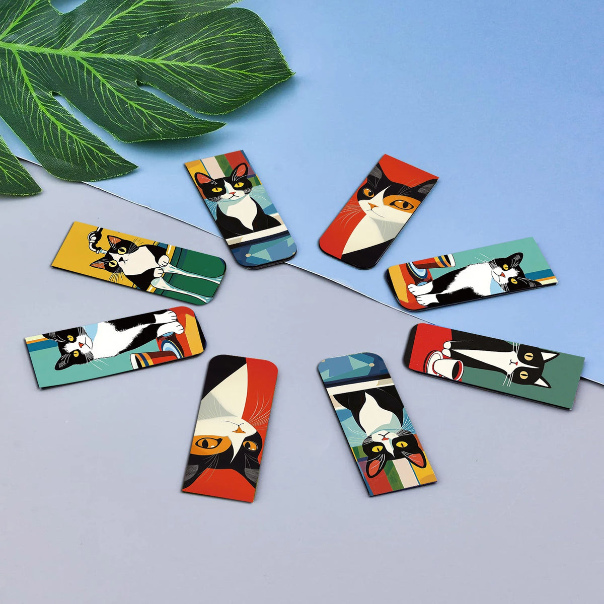 Cat Magnetic Bookmarks – 5pcs Cute Page Clip Holders for Books, Planners & Notebooks (Cat Lover Gift)