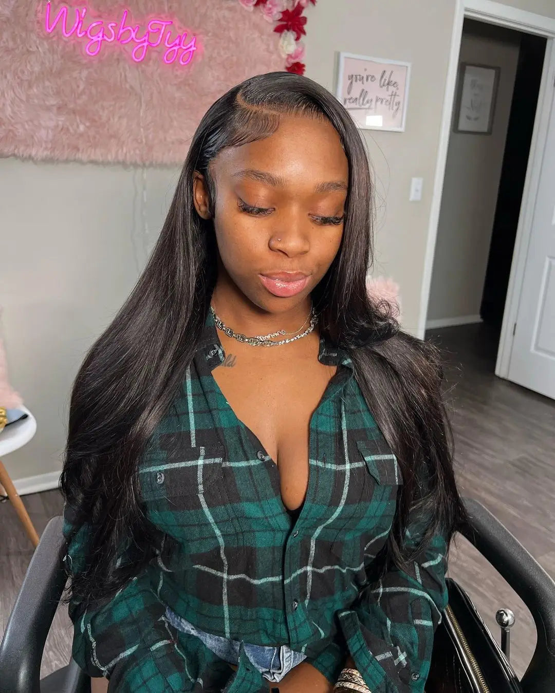 Bone Straight Lace Front Human Hair Wig