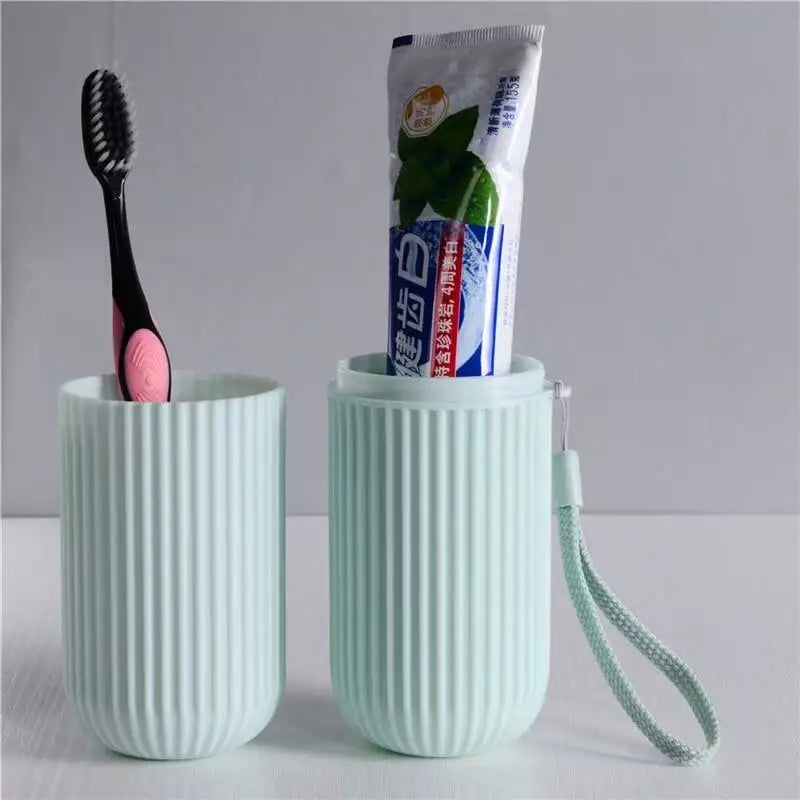 Portable Toothpaste Toothbrush Protect Holder Case Travel Camping Storage Box Organizer Travel Toiletries Storage Cup New Cre