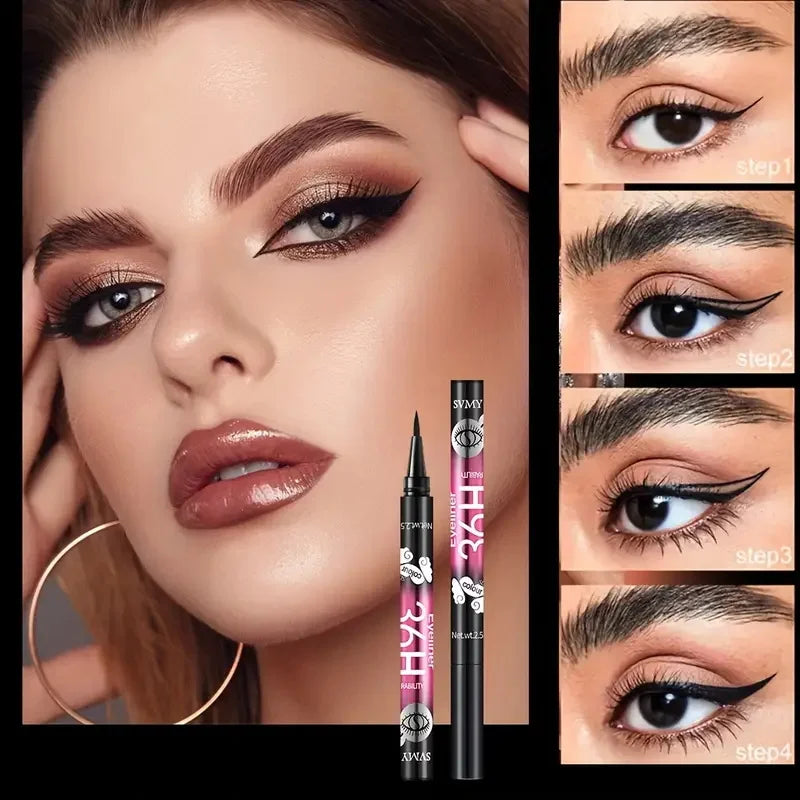 12 PCS Hot Make Up Ultimate Black Liquid Eyeliner Long-lasting Waterproof Eye Liner Pencil Pen Nice Makeup Cosmetic Beauty To