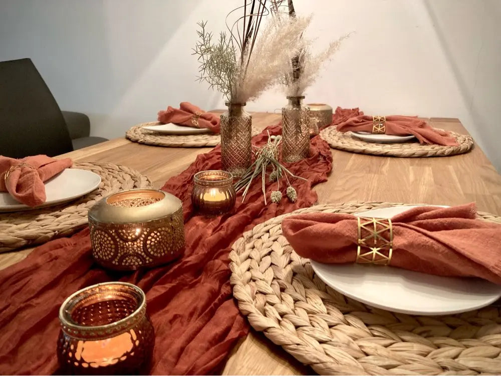Wrinkle Cheesecloth Table Runner - Wedding & Holiday Decor