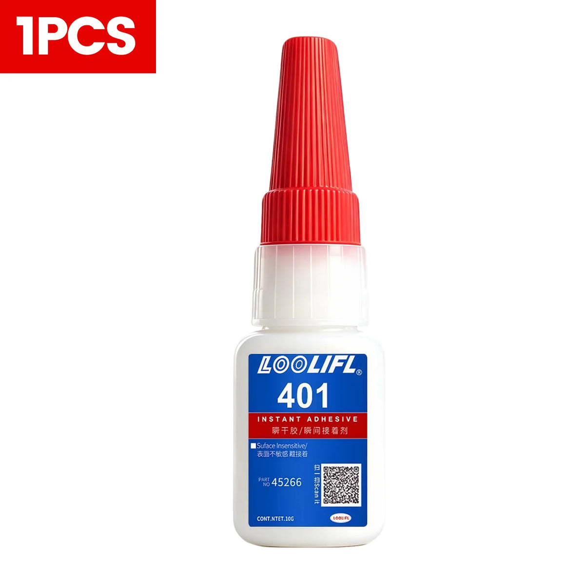 LOOLIFL 401 Super Cyanoacrylate Glue – Waterproof Medium CA Glue for Wood, Metal, Plastic, Ceramic & More (10ml or 20ml, Single or Multi-Packs)