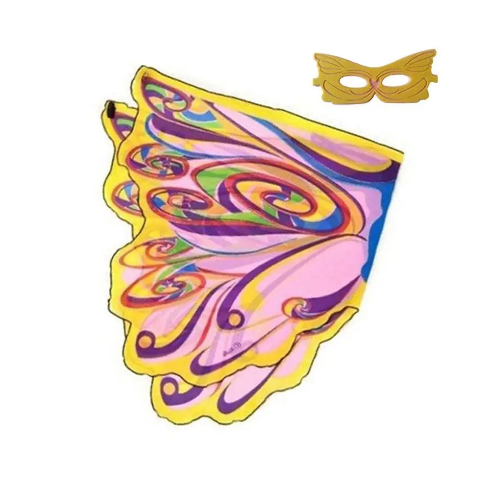 Kids Butterfly & Angel Wings Shawl Cape – Fairy Elf Costume for Halloween, Cosplay, Dance & Stage Performance (Multiple Colors)