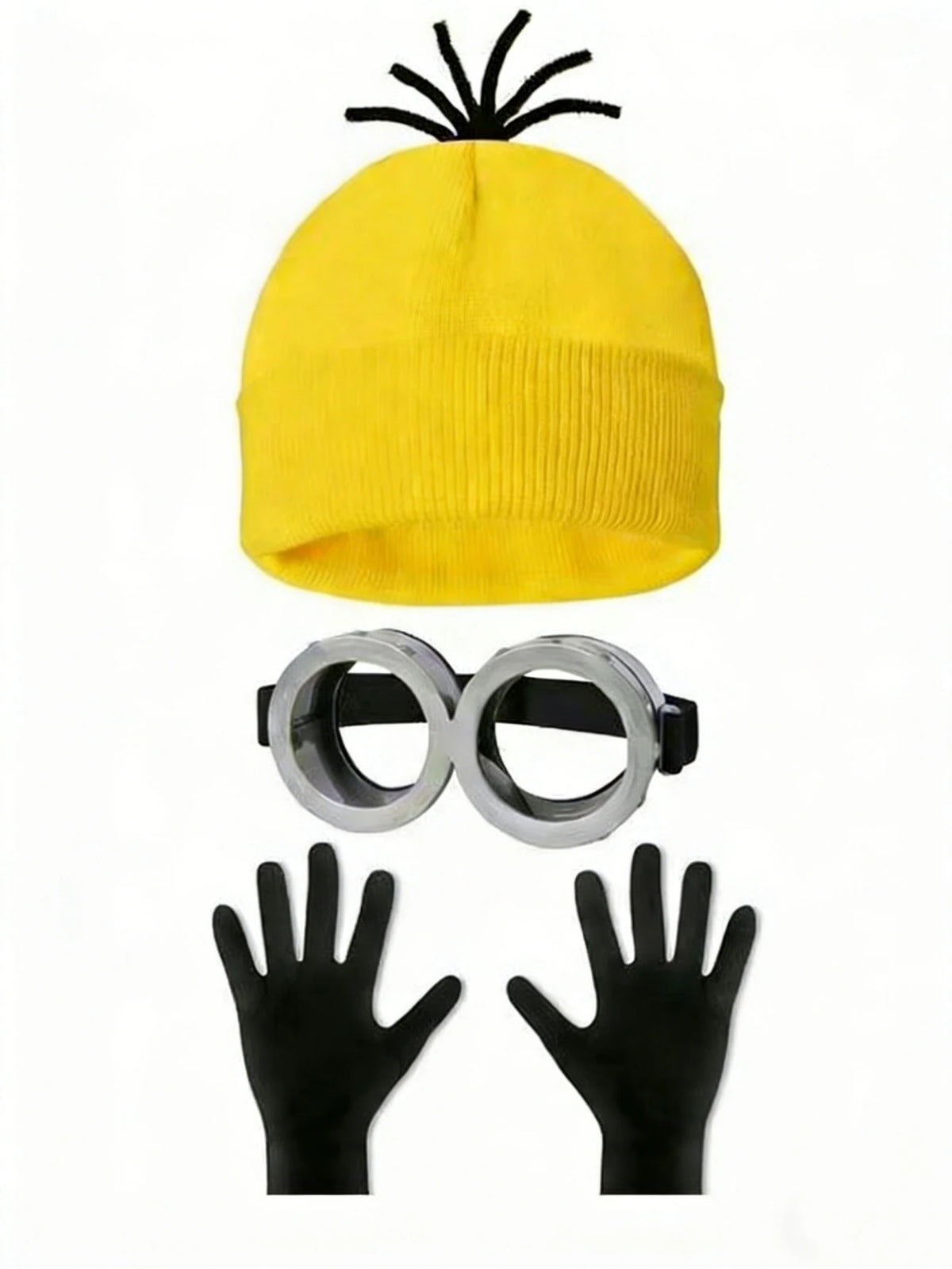 4pc Halloween Costume Accessory Set – Hat, Gloves & Glasses Strap for Cosplay, Party & Role-Play Outfits