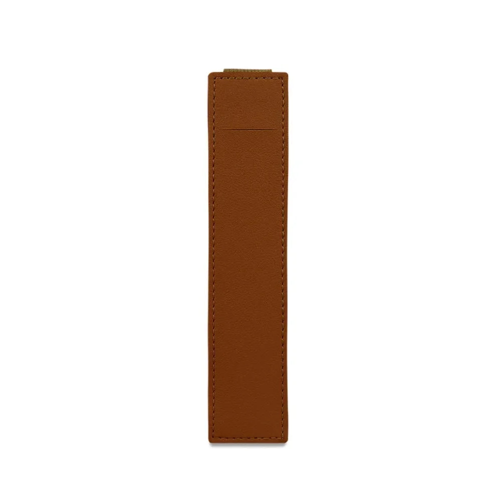 PU Leather Pen Case with Elastic Buckle – Slim Portable Pencil Pouch for School, Office & Meetings (Single or Wide Style, 6 C