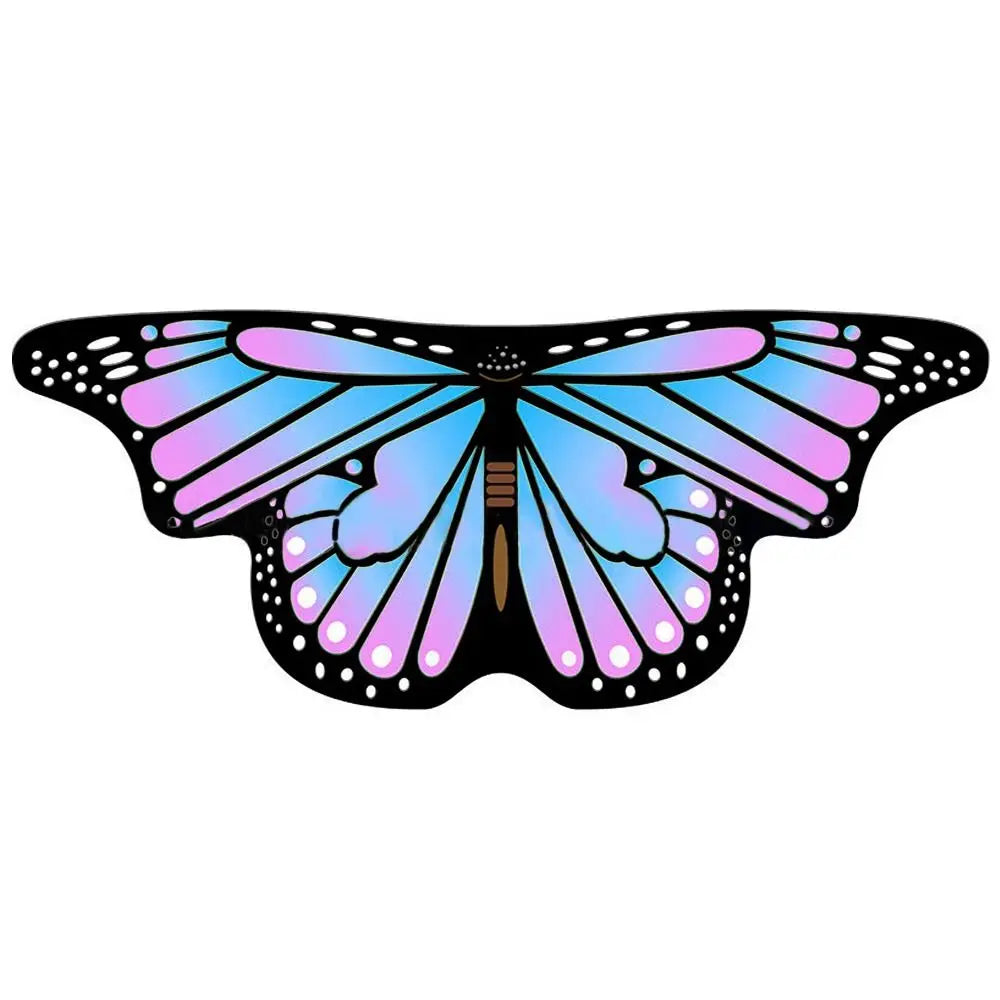 Kids Butterfly & Angel Wings Shawl Cape – Fairy Elf Costume for Halloween, Cosplay, Dance & Stage Performance (Multiple Colors)