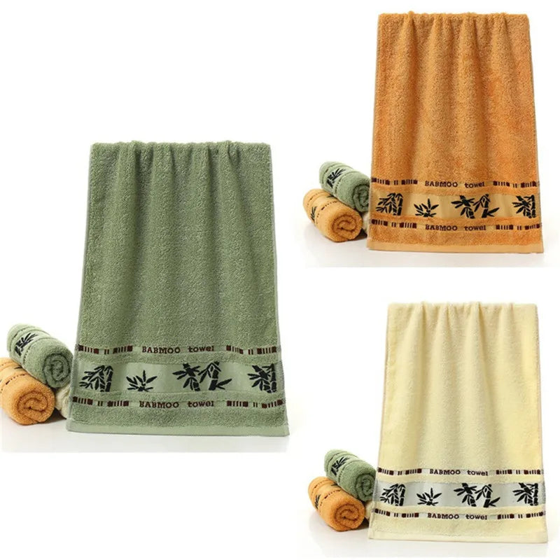 Set of 1/4/6 Bamboo Fiber Towels Sets Home Bath Towels Adults Face Towel Thick Absorbent Luxury Bathroom Towels Toalha De Pra
