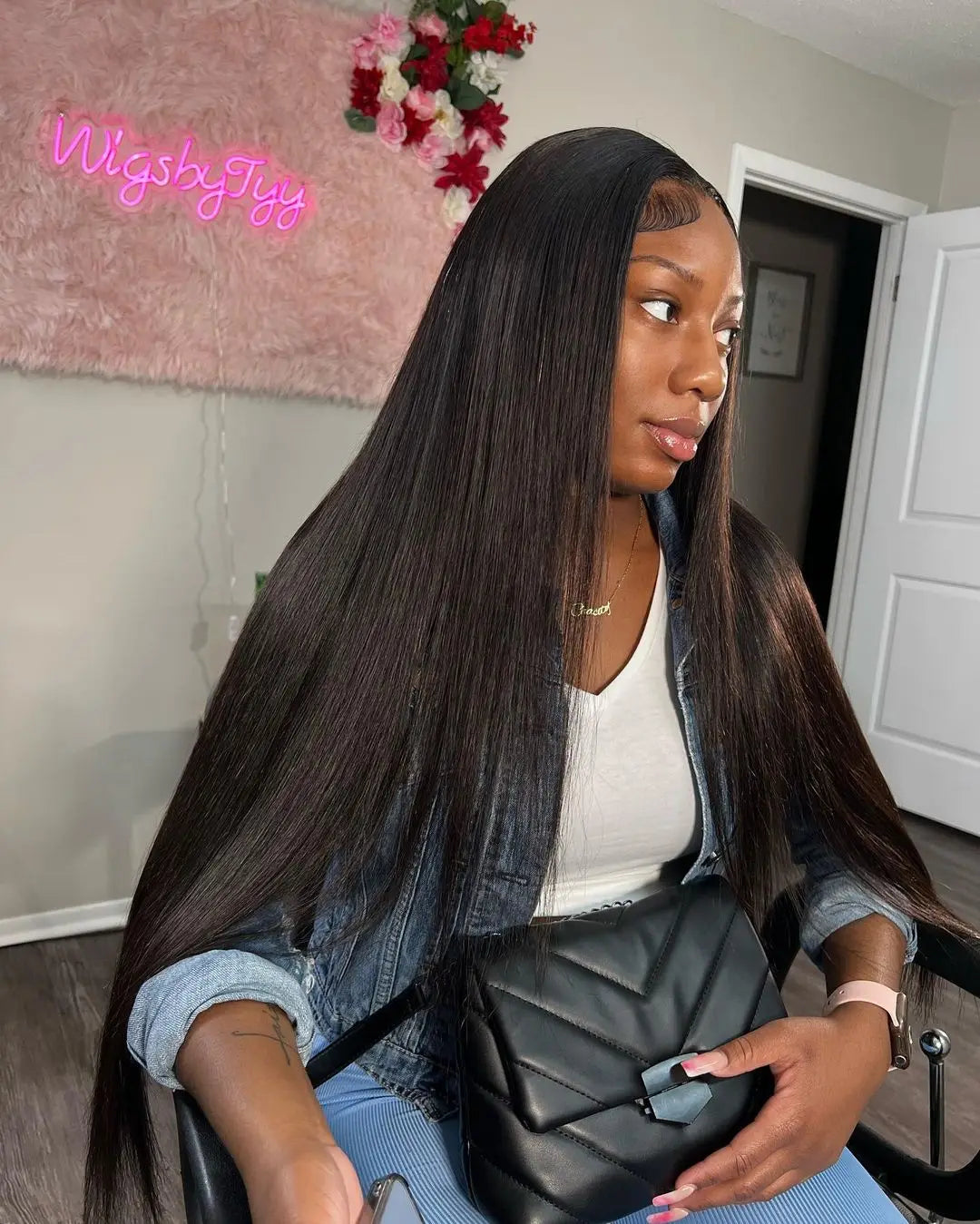 Bone Straight Lace Front Human Hair Wig