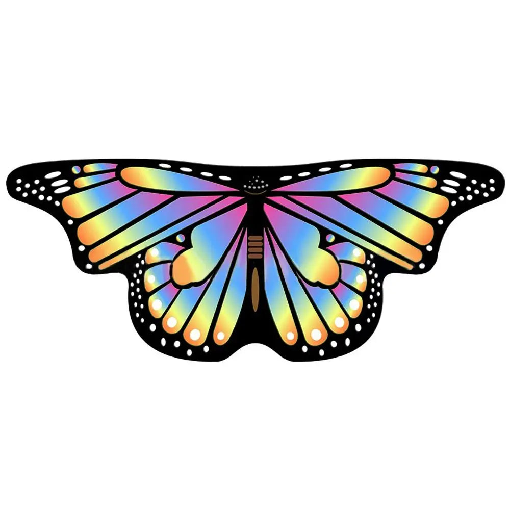 Kids Butterfly & Angel Wings Shawl Cape – Fairy Elf Costume for Halloween, Cosplay, Dance & Stage Performance (Multiple Colors)