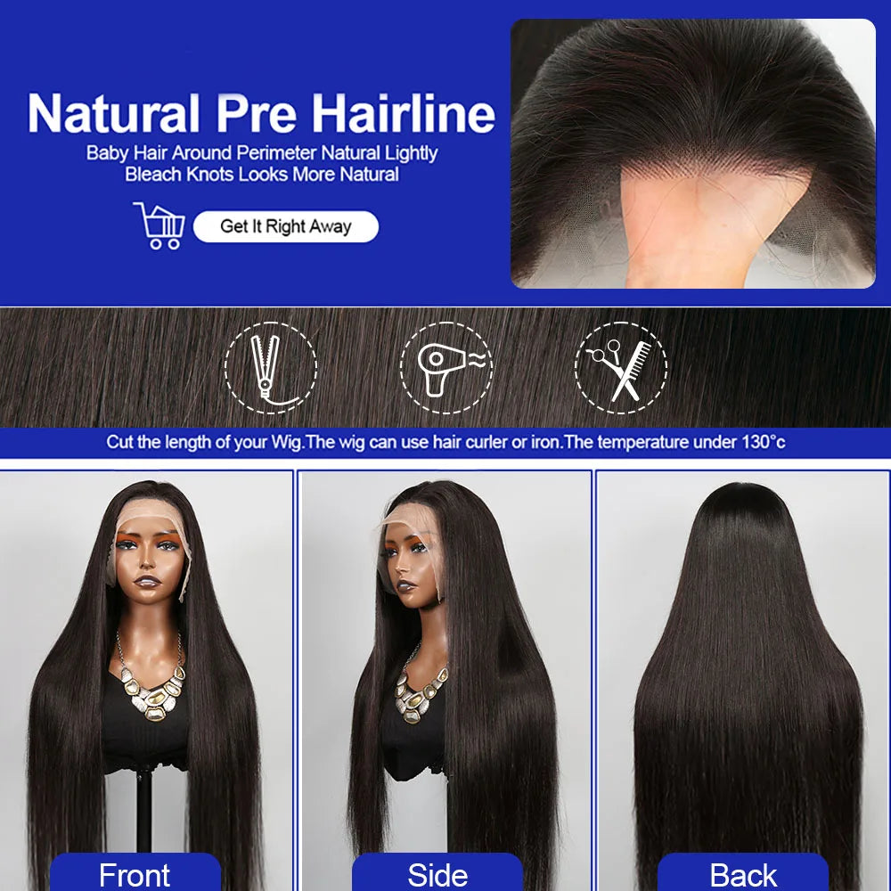 Bone Straight Lace Front Human Hair Wig