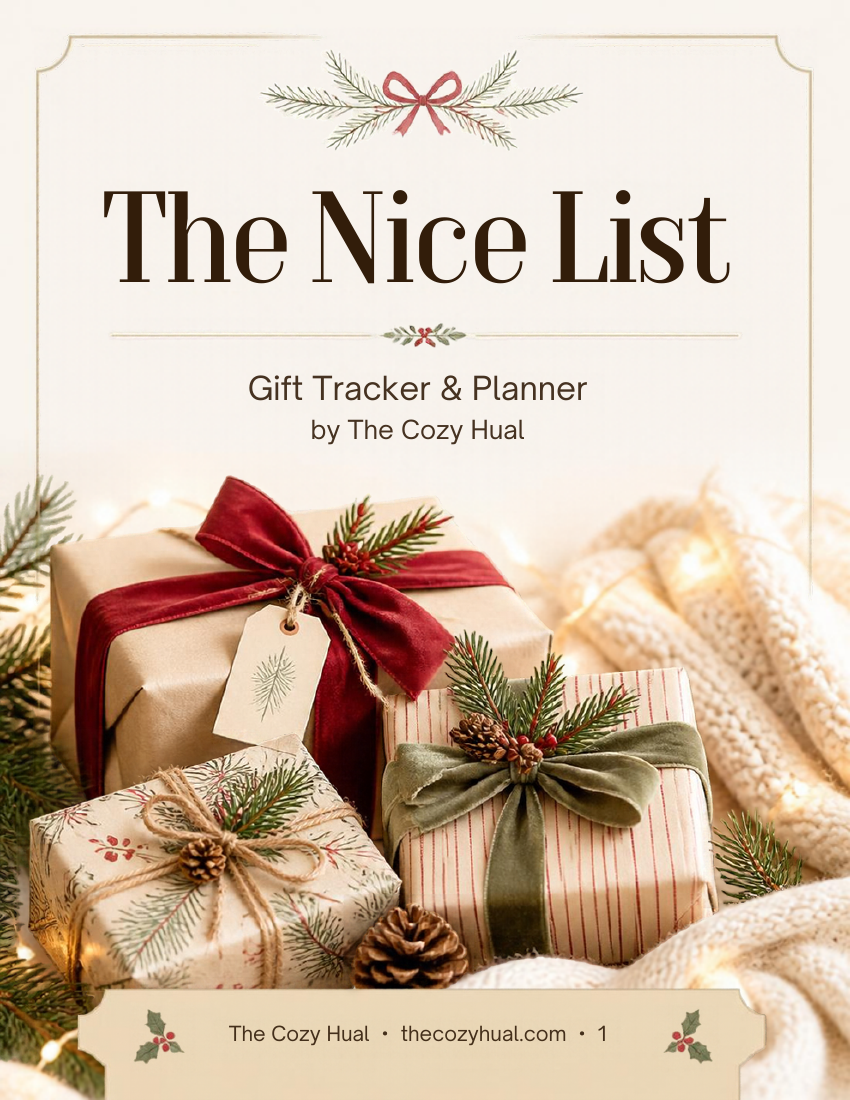 The Nice List — Christmas Gift Tracker & Planner (10-Page Printable PDF)