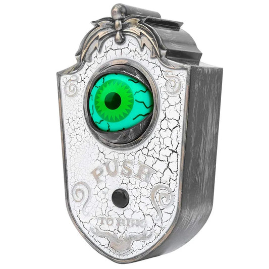 Spooky Animated Eyeball Doorbell — Motion-Activated Halloween Decoration