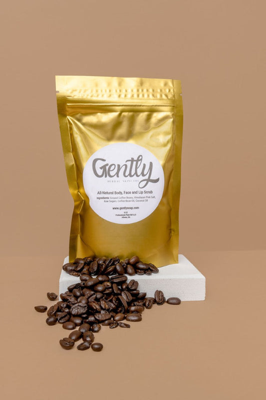 Gently Herbal The Coffee Scrub – Exfoliating Body, Face & Lip Scrub with Natural Ingredients