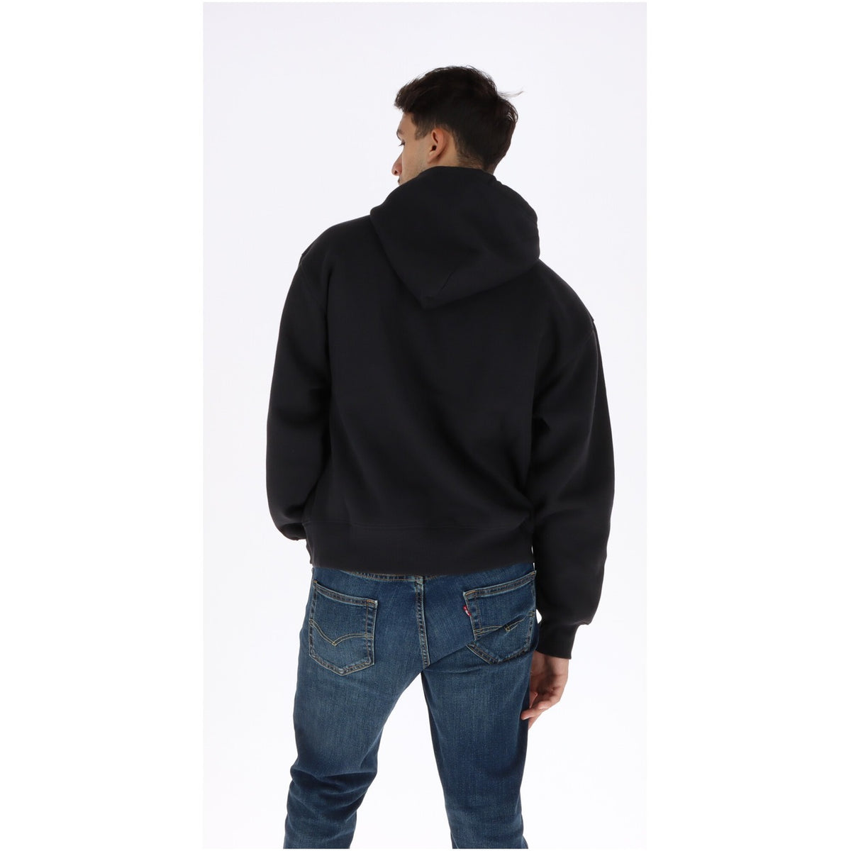Vans Men's Black Print Hoodie Sweatshirt – Front Pockets, 96% Cotton